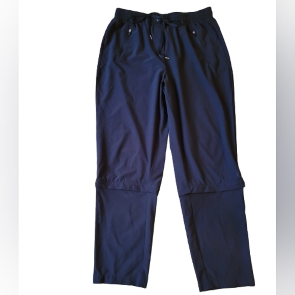 PENNINGTONS ACTIVEZONE Black Zip Convertible Leisure Pants, Size X - Picture 2 of 11